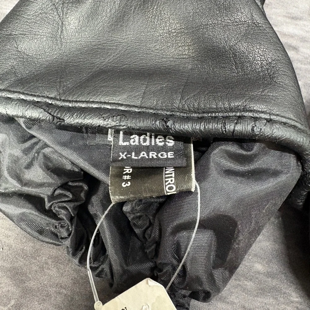 Sedici Massimo Gloves Womens XL Black Leather Waterproof Hipora Motorcycle